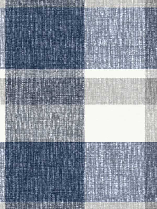 Madaket Indigo Plaid Wallpaper 292781102 by A Street Prints Wallpaper for sale at Wallpapers To Go