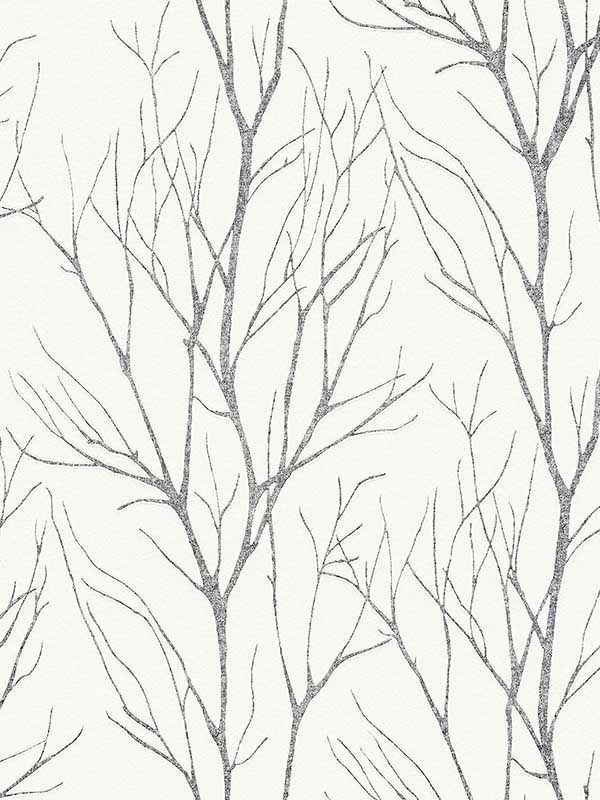 Diani Charcoal Metallic Tree Wallpaper 2979372604 by Advantage Wallpaper for sale at Wallpapers To Go