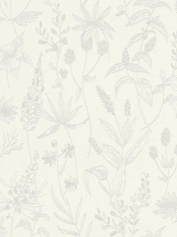 Nami White Floral Wallpaper 2979373631 by Advantage Wallpaper for sale at Wallpapers To Go