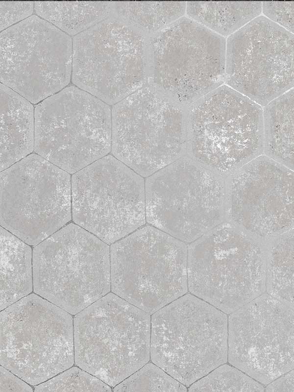Starling Grey Honeycomb Wallpaper 292700401 by Brewster Wallpaper for sale at Wallpapers To Go