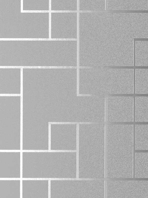 Mason Silver Geometric Wallpaper 292742491 by Brewster Wallpaper for sale at Wallpapers To Go