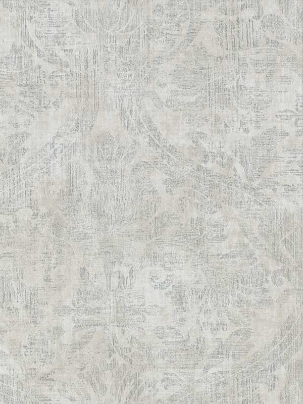 Abigail Light Grey Damask Wallpaper 29452757 by Warner Wallpaper for sale at Wallpapers To Go