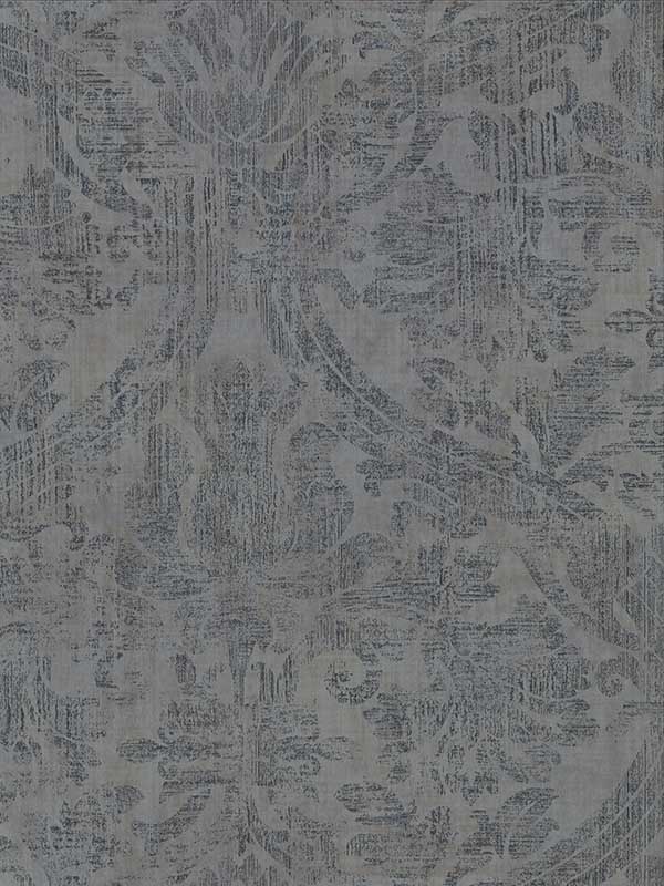 Abigail Dark Grey Damask Wallpaper 29452758 by Warner Wallpaper for sale at Wallpapers To Go