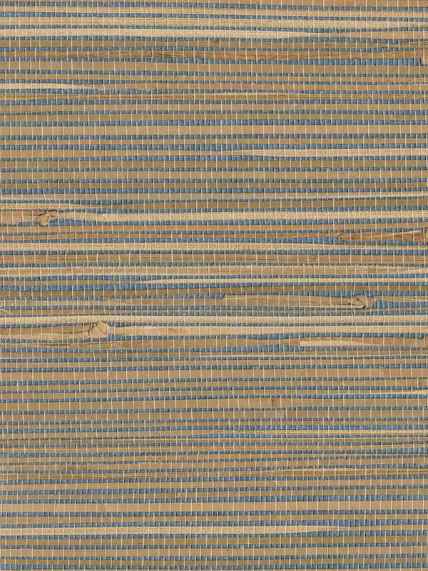 Jissai Mariner Blue Grasscloth Wallpaper 40180002 by Advantage Wallpaper for sale at Wallpapers To Go
