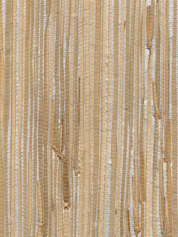 Tereza Silver Foil Grasscloth Wallpaper 40180031 by Advantage Wallpaper for sale at Wallpapers To Go