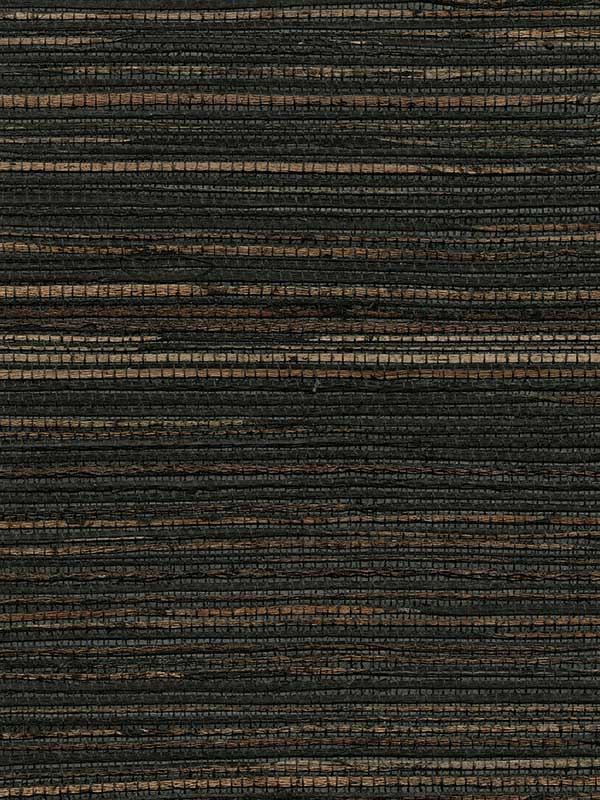 Shandong Charcoal Ramie Grasscloth Wallpaper 40180035 by Advantage Wallpaper for sale at Wallpapers To Go