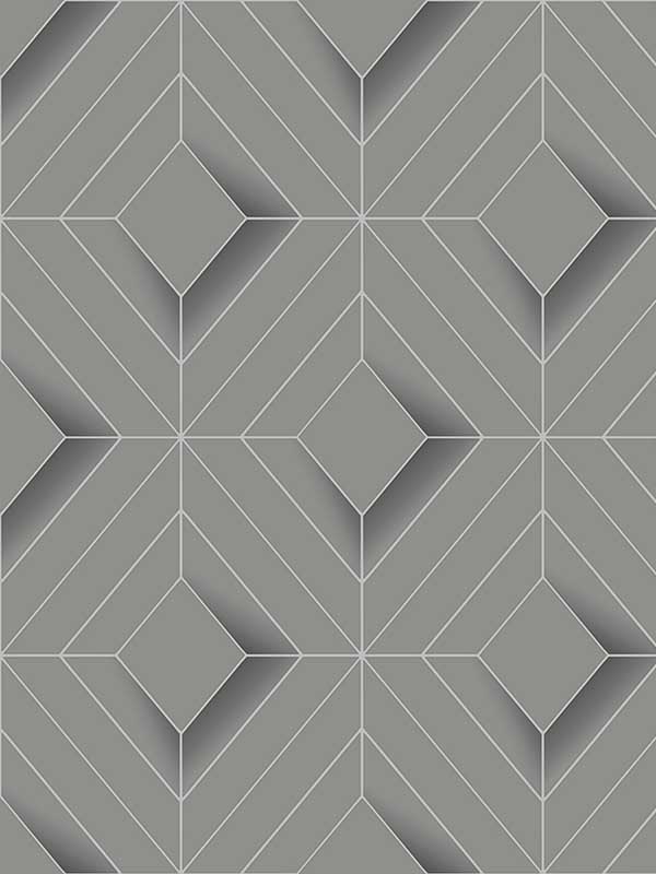 Filmore Grey Diamond Panes Wallpaper 402061409 by Advantage Wallpaper for sale at Wallpapers To Go