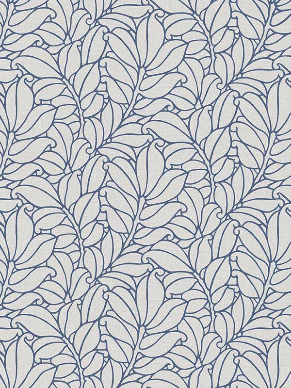 Coraline Blue Leaf Wallpaper 297186323 by A Street Prints Wallpaper for sale at Wallpapers To Go