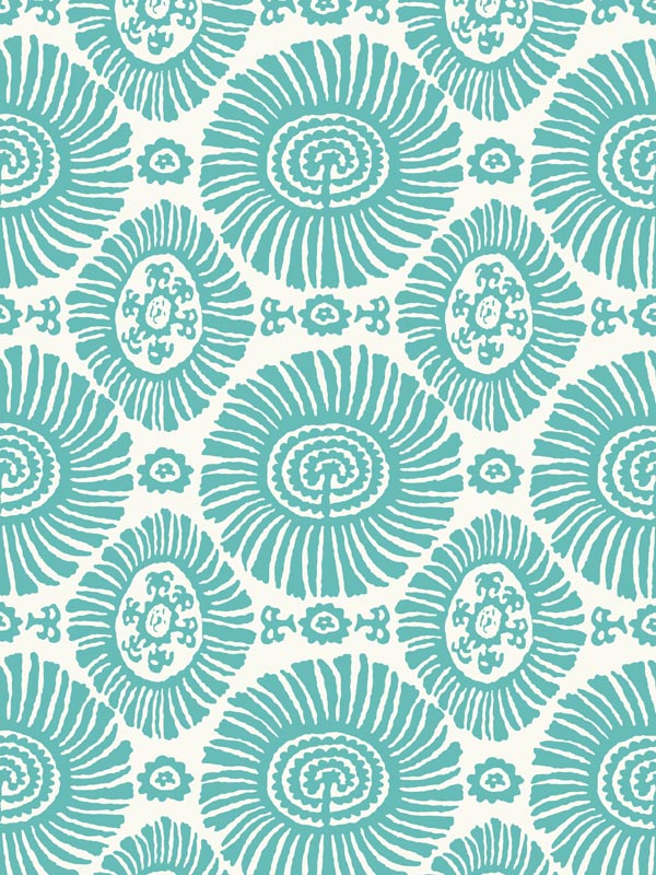 Solis Turquoise Wallpaper T10085 by Thibaut Wallpaper for sale at Wallpapers To Go