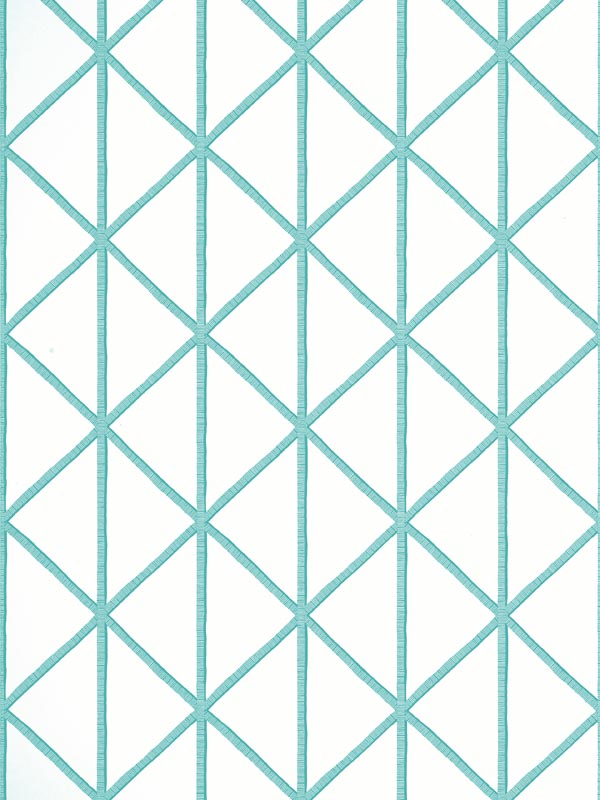 Box Kite Turquoise Wallpaper T10132 by Thibaut Wallpaper for sale at Wallpapers To Go