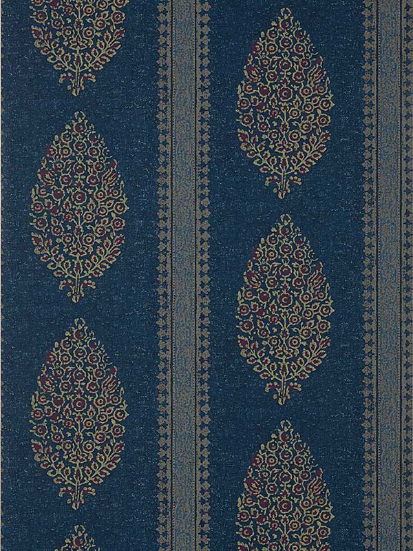 Chappana Navy and Red Wallpaper T10238 by Thibaut Wallpaper for sale at Wallpapers To Go