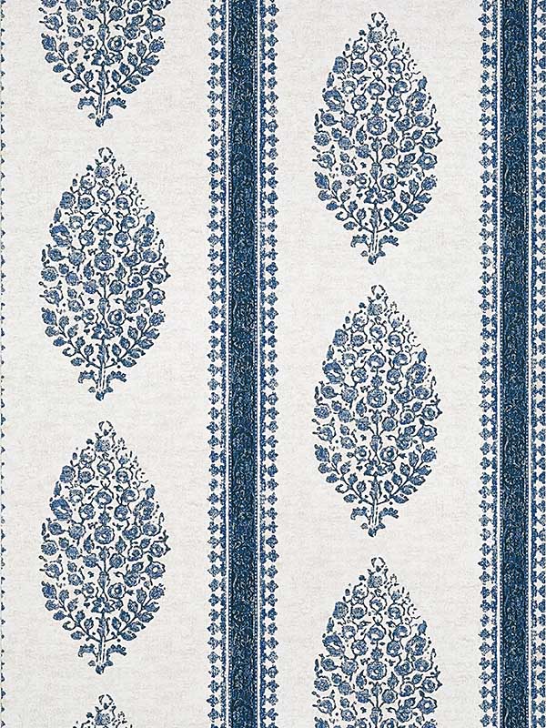 Chappana Blue and White Wallpaper T10239 by Thibaut Wallpaper for sale at Wallpapers To Go