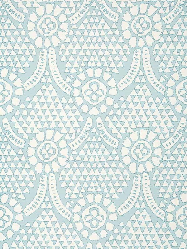 Chamomile Spa Blue Wallpaper T14320 by Thibaut Wallpaper for sale at Wallpapers To Go