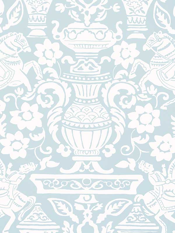 Galway Spa Blue Wallpaper T14360 by Thibaut Wallpaper for sale at Wallpapers To Go