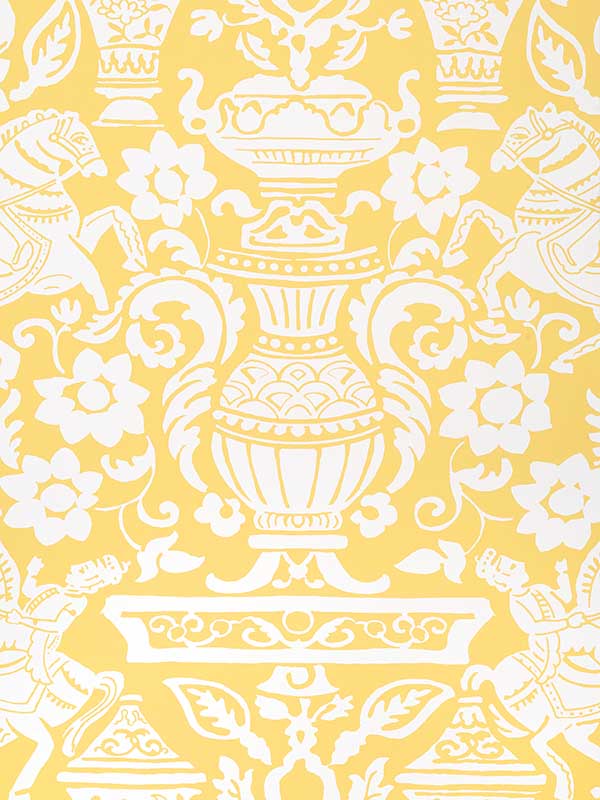 Galway Yellow Wallpaper T14366 by Thibaut Wallpaper for sale at Wallpapers To Go