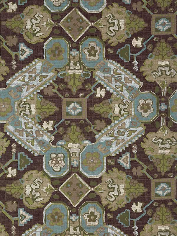 Persian Carpet Brown Wallpaper T10826 by Thibaut Wallpaper for sale at Wallpapers To Go