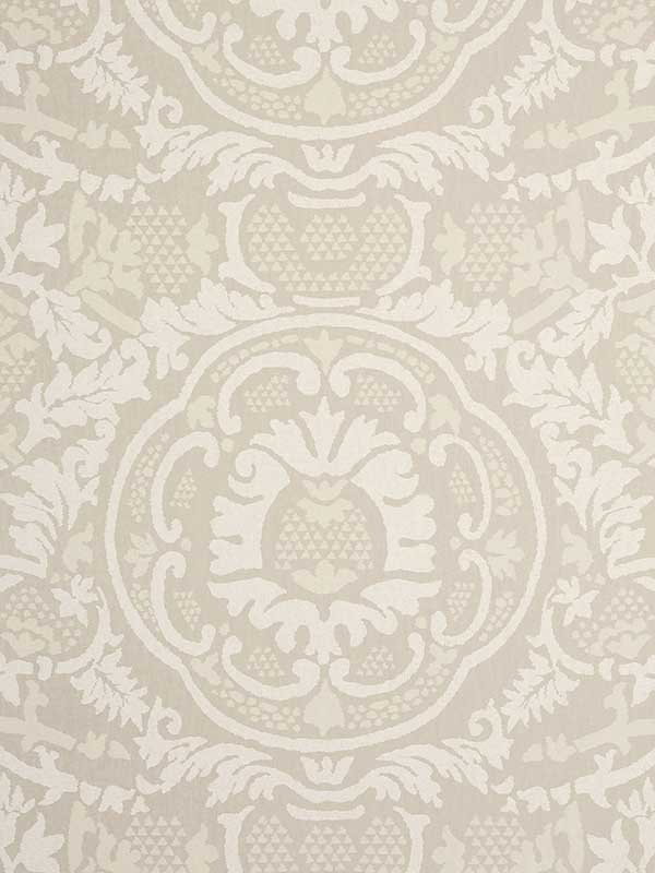 Earl Damask Flax Wallpaper T10841 by Thibaut Wallpaper for sale at Wallpapers To Go