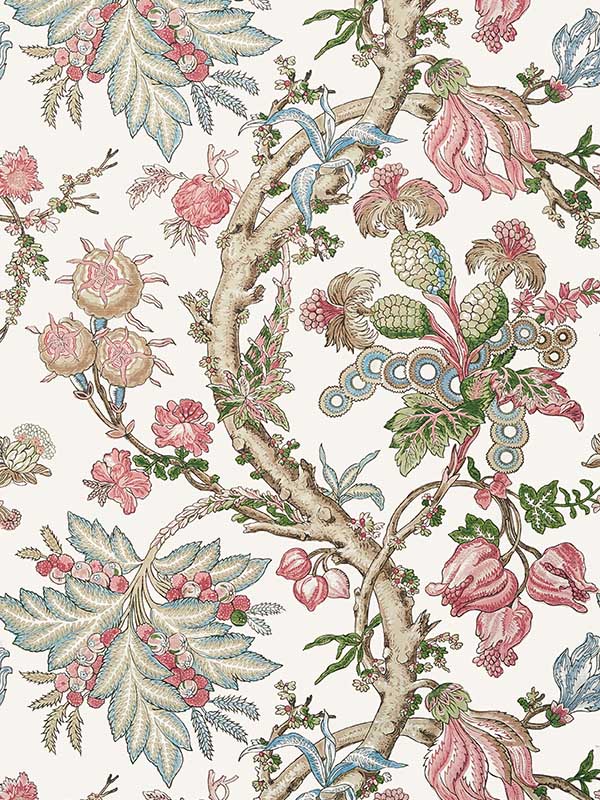 Chatelain Pink Wallpaper T10848 by Thibaut Wallpaper for sale at Wallpapers To Go