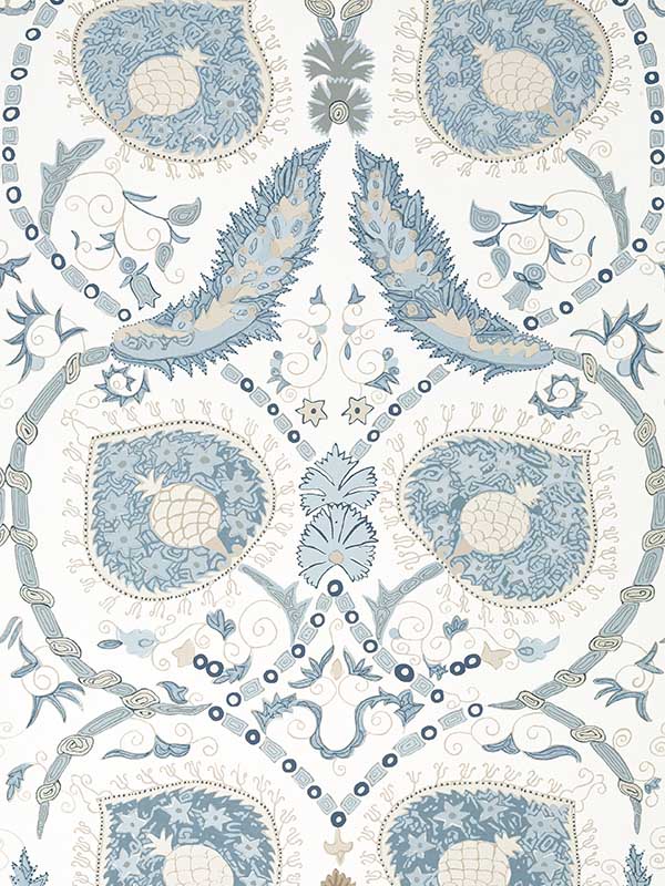 Lewis Spa Blue Wallpaper T13215 by Thibaut Wallpaper for sale at Wallpapers To Go