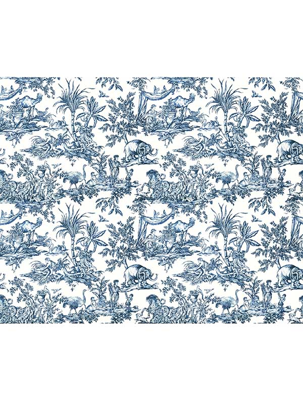 Antilles Toile Navy Wallpaper ATWW15171 by Anna French Wallpaper for sale at Wallpapers To Go