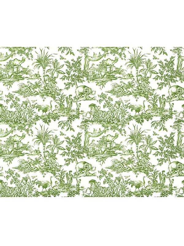 Antilles Toile Green Wallpaper ATWW15172 by Anna French Wallpaper for sale at Wallpapers To Go