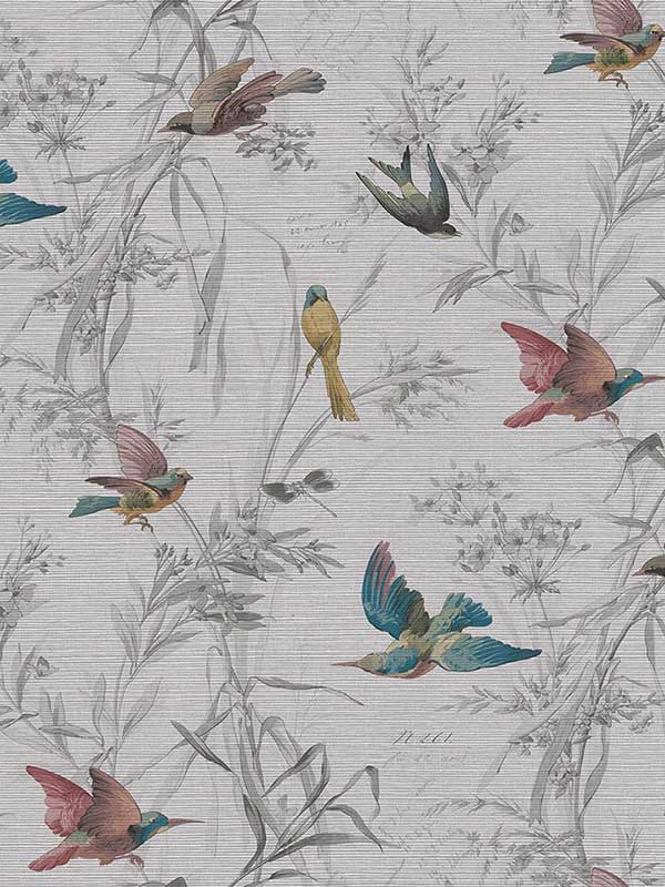 Birds of Paradise Sterling Wallpaper FJ40909 by Mayflower Wallpaper for sale at Wallpapers To Go