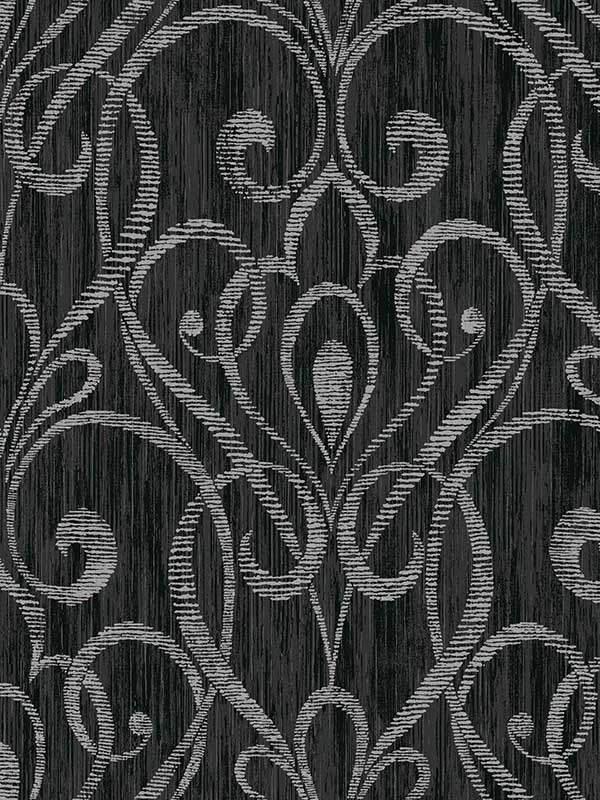 Paisley Damask Wallpaper 1301800 by Seabrook Wallpaper for sale at Wallpapers To Go