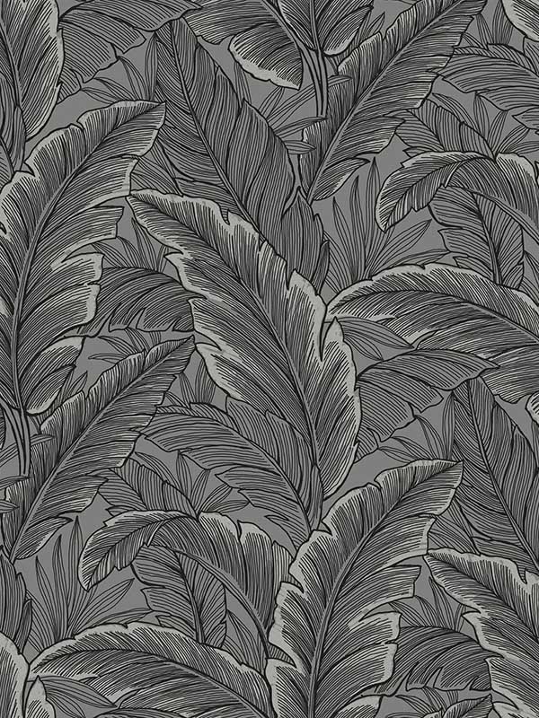 Tropical Leaves Wallpaper UK10004 by Seabrook Wallpaper for sale at Wallpapers To Go