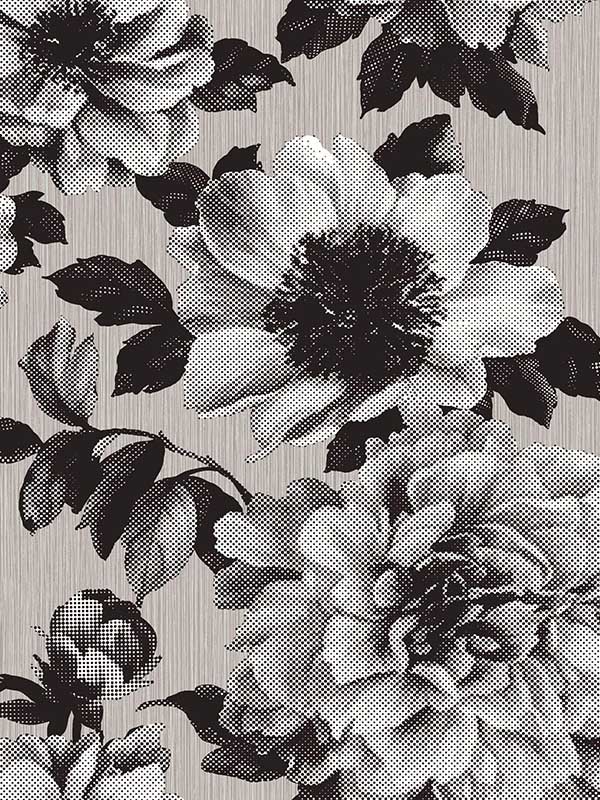 Halftone Floral Wallpaper UK11100 by Seabrook Wallpaper for sale at Wallpapers To Go