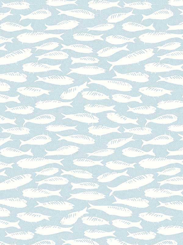 Nunkie Aqua Sardine Wallpaper 312210504 by Chesapeake Wallpaper for sale at Wallpapers To Go