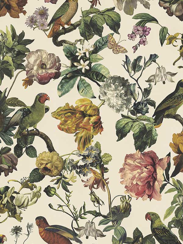 Claude Cream Floral Wallpaper 307301 by Eijffinger Wallpaper for sale at Wallpapers To Go