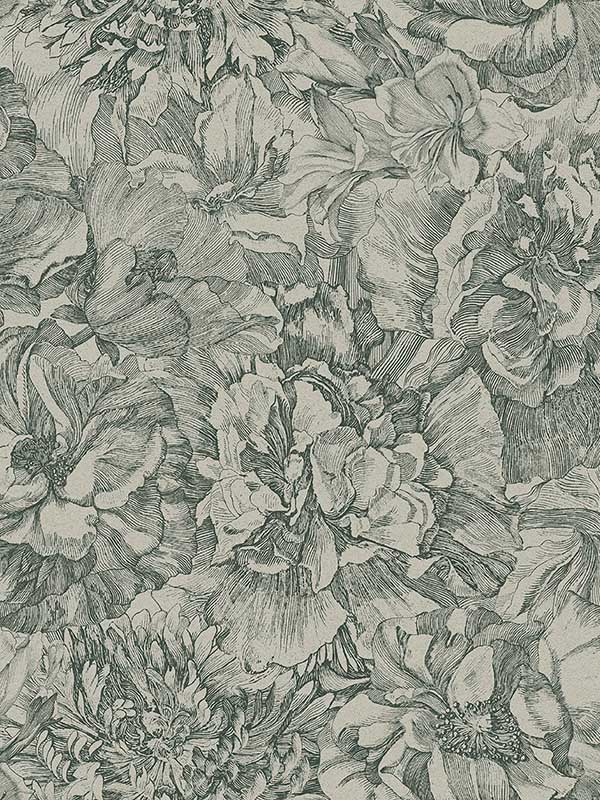 Auguste Green Floral Wallpaper 307346 by Eijffinger Wallpaper for sale at Wallpapers To Go