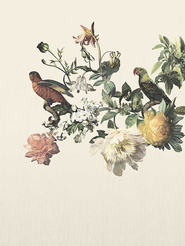 Big Birds Cream 3 Panel Wall Mural 307401 by Eijffinger Wallpaper for sale at Wallpapers To Go