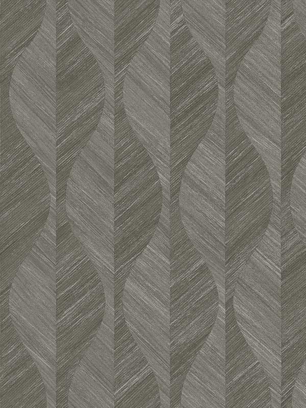 Oresome Dark Grey Ogee Wallpaper 402582509 by Advantage Wallpaper for sale at Wallpapers To Go