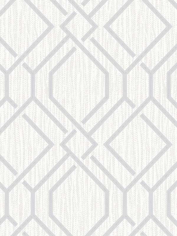 Frege Silver Trellis Wallpaper 402582525 by Advantage Wallpaper for sale at Wallpapers To Go