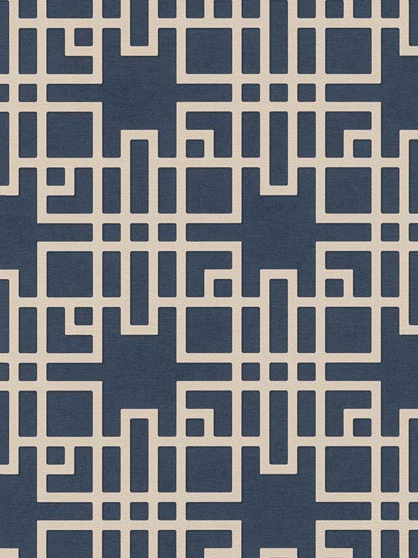 Mana Navy Trellis Wallpaper 4035409253 by Advantage Wallpaper for sale at Wallpapers To Go