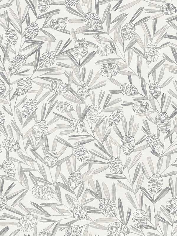 Zulma Grey Decorative Botanical Wallpaper 297026102 by A Street Prints Wallpaper for sale at Wallpapers To Go