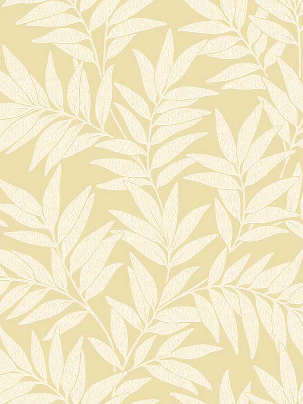 Morris Yellow Leaf Wallpaper 297026120 by A Street Prints Wallpaper for sale at Wallpapers To Go