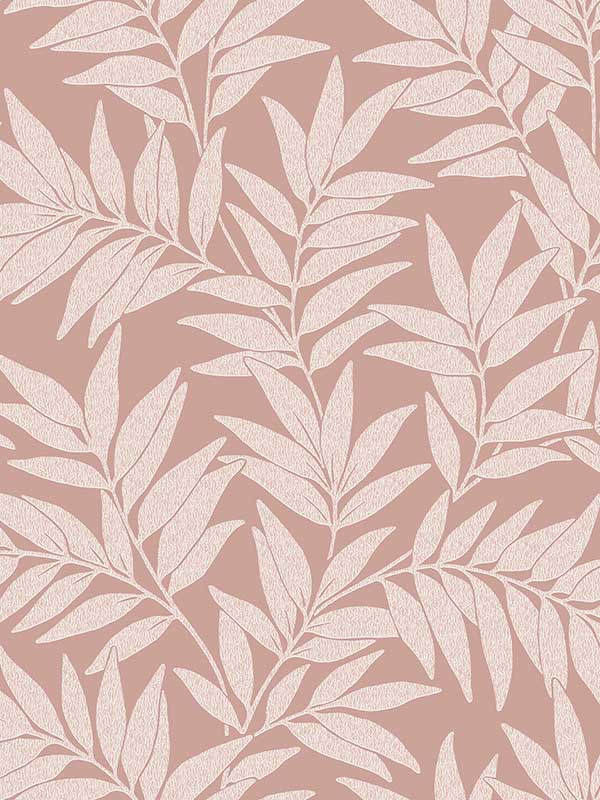 Morris Pink Leaf Wallpaper 297026121 by A Street Prints Wallpaper for sale at Wallpapers To Go
