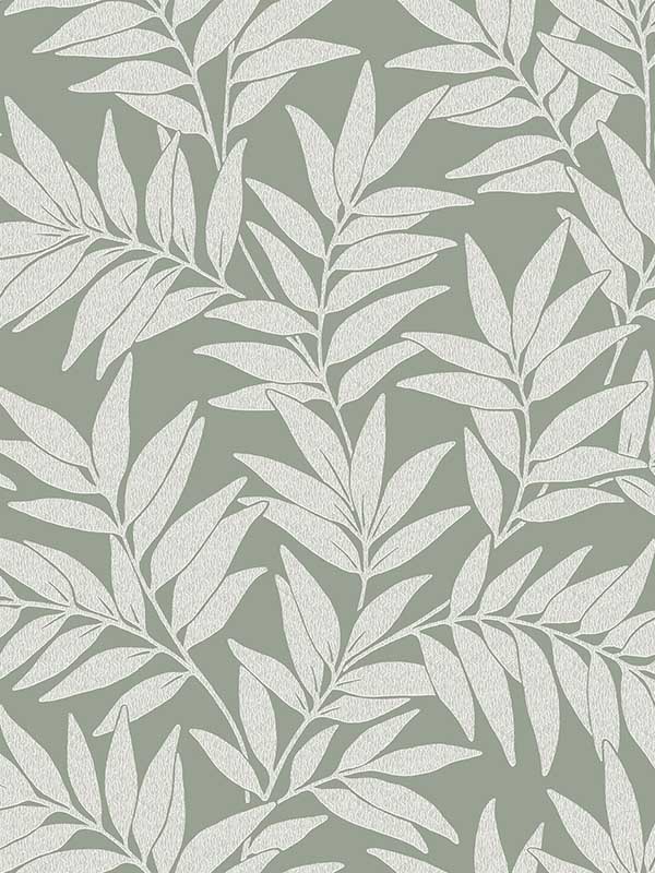 Morris Green Leaf Wallpaper 297026122 by A Street Prints Wallpaper for sale at Wallpapers To Go