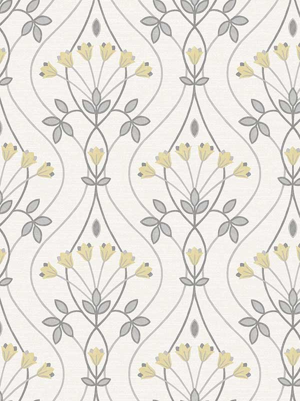 Dard Grey Tulip Ogee Wallpaper 297026147 by A Street Prints Wallpaper for sale at Wallpapers To Go