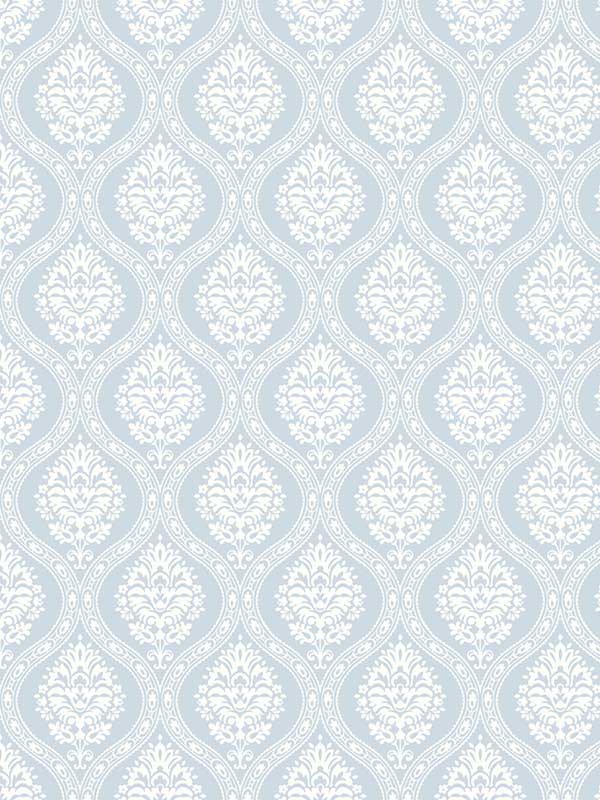 Petite Ogee Blue Wallpaper DM5026 by York Wallpaper for sale at Wallpapers To Go