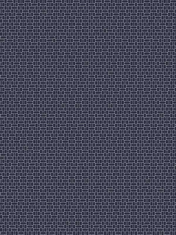 Capsule Geometric Denim Blue and Metallic Silver Wallpaper KTM1617 by Seabrook Wallpaper for sale at Wallpapers To Go