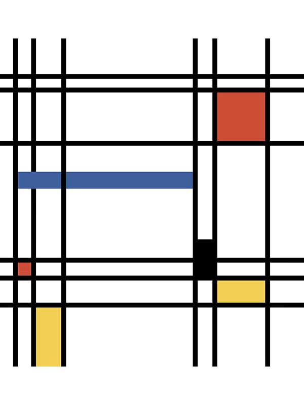 De Stijl Multicolored Mural KTM1001M by Seabrook Wallpaper for sale at Wallpapers To Go