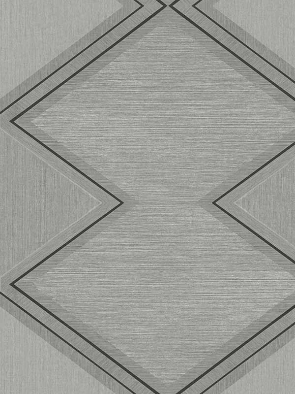 Diamond Twist Gray Black Wallpaper BW3822 by York Wallpaper for sale at Wallpapers To Go