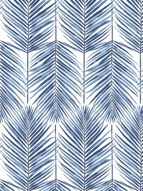 Paradise Palm Coastal Blue Wallpaper DT20002 by Dupont Wallpaper for sale at Wallpapers To Go