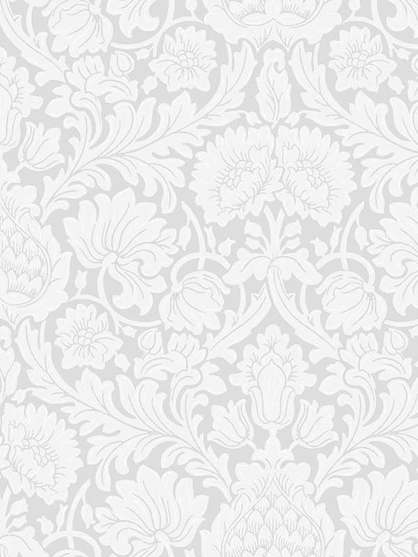 Bamburg Grey Floral Wallpaper M1683 by Brewster Wallpaper for sale at Wallpapers To Go