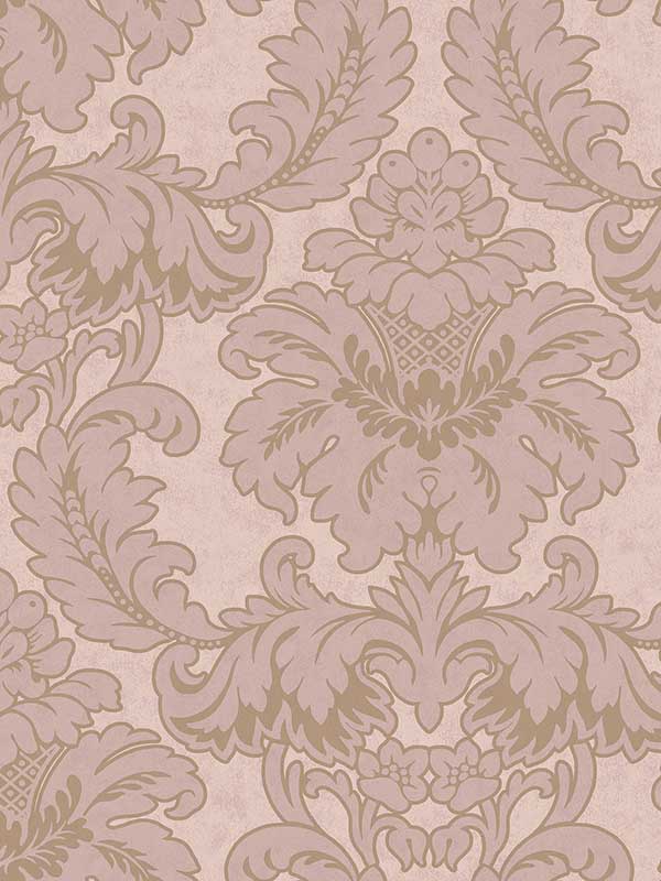 Windsor Pink Damask Wallpaper M1706 by Brewster Wallpaper for sale at Wallpapers To Go