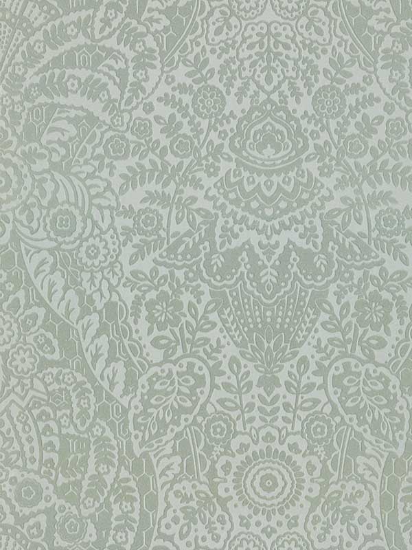Maris Silver Flock Damask Wallpaper 297387366 by A Street Prints Wallpaper for sale at Wallpapers To Go