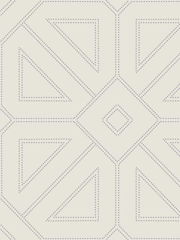 Voltaire Grey Beaded Geometric Wallpaper 297387371 by A Street Prints Wallpaper for sale at Wallpapers To Go
